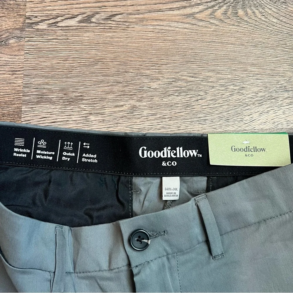 Goodfellow Men's Gray Slim Tech Chino Pants - Picture 5 of 6